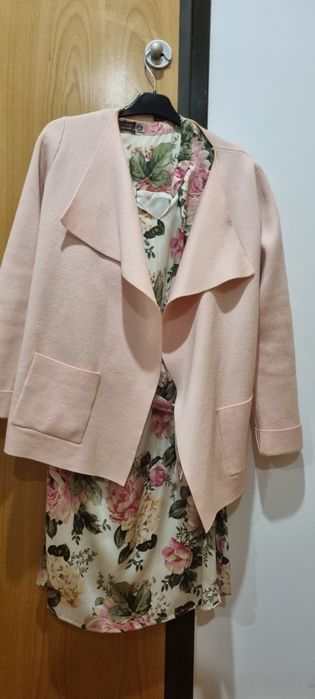 Conjunto  vestido e casaco excelente estado