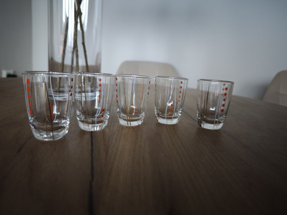 Kieliszki do wódki PRL 5 sztuk