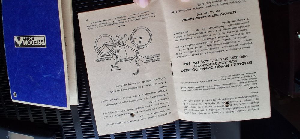 Instrukcja obsługi rowerów Romet Predom   Prl