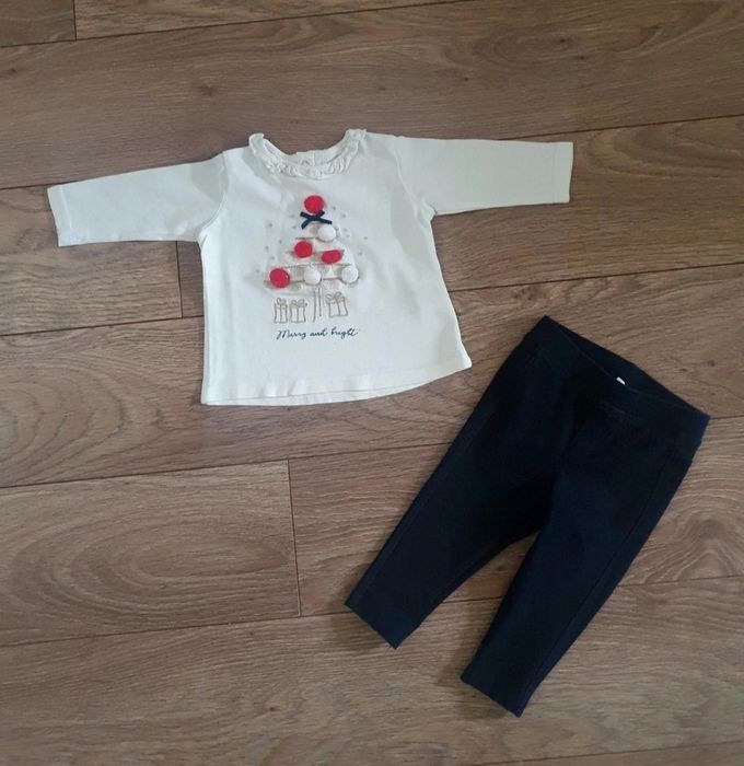 Komplet świąteczny bluzka i spodnie