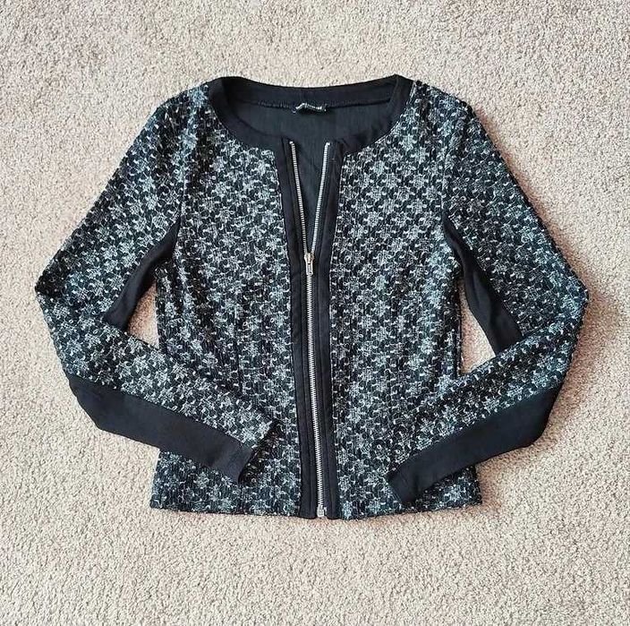 Kardigan katana kurteczka czarno Biała Warehouse 36