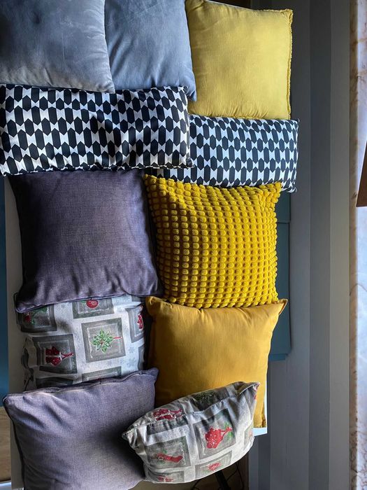 Almofadas decorativas com enchimento — vários padrões e cores