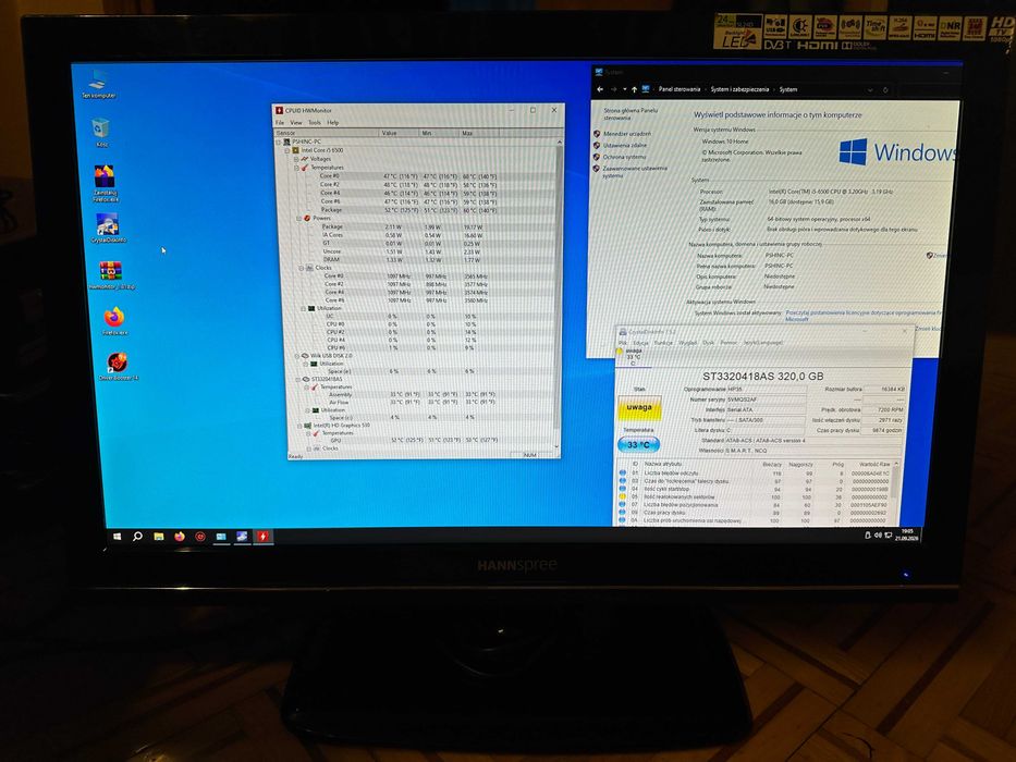 Komptuer PC Dell Optiplex SFF 5040 i5-6500 3,2ghz 16gb ram 320gb hdd