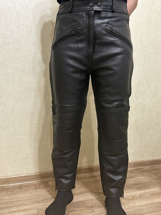 Мото штаны кожаные