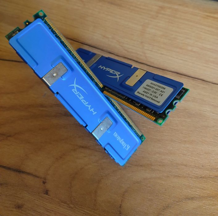 Pamięć RAM DDR1 Kingston HyperX 512MB (2x256MB) 333MHz PC2700 KHX2700 RETRO