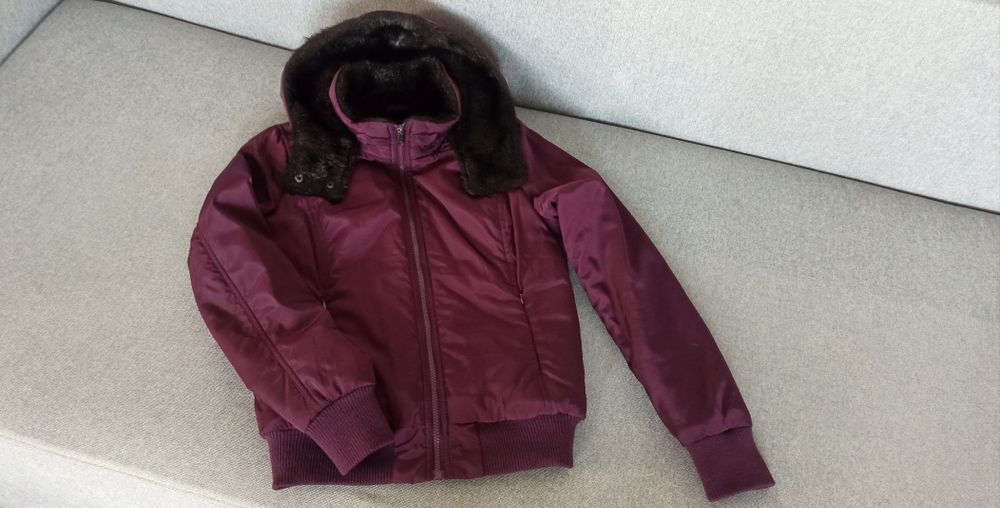 Kurtka Zimowa Damska Ocieplania Ciepła New Yorker Futerko R. S/M