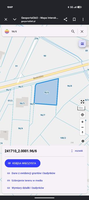 Sprzedam działkę budowlaną Bystra koło Żywca 876m²