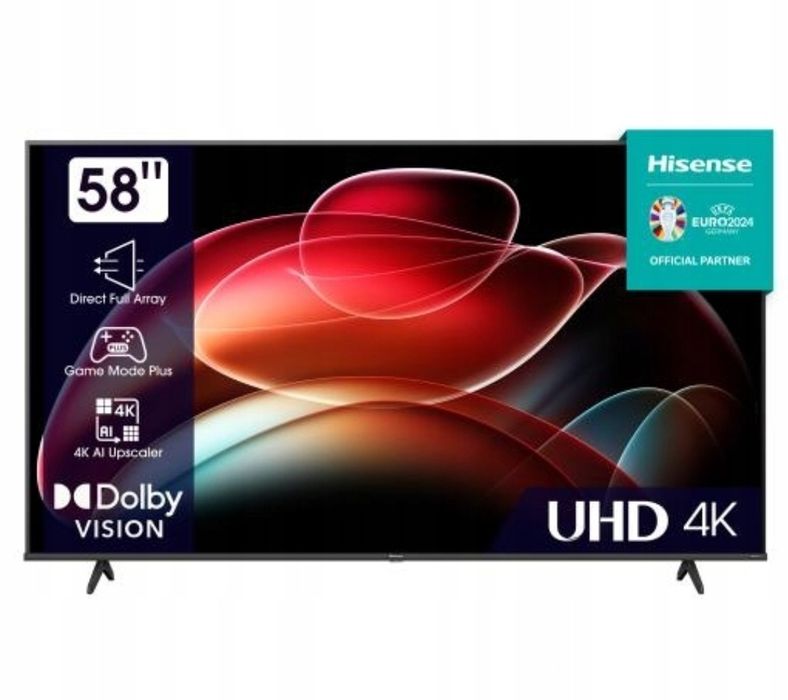 Telewizor LED Hisense 58A6K 58" 4K UHD czarny SMART Android tv wifi