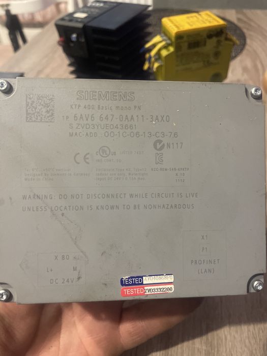 Siemens simatic plc touch panel ktp600 ktp400 s7-1200