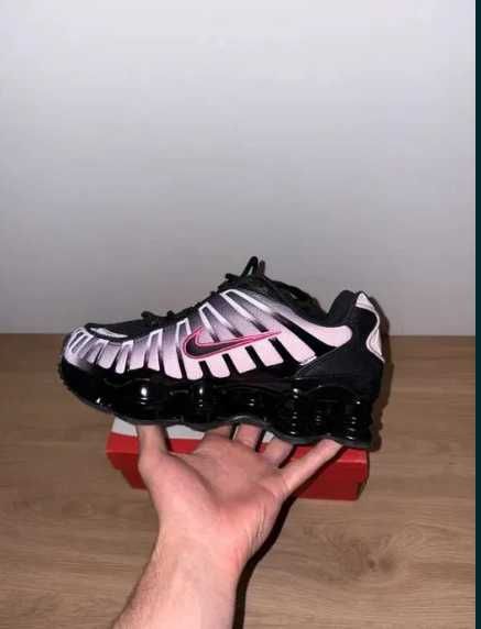 Nike Shox TLButy sportowe  czarno-różowe R.39