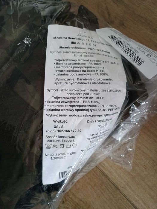 Softshell ocieplacz ubranie ochronne wz 128Z goreteks gore-tex XS/S