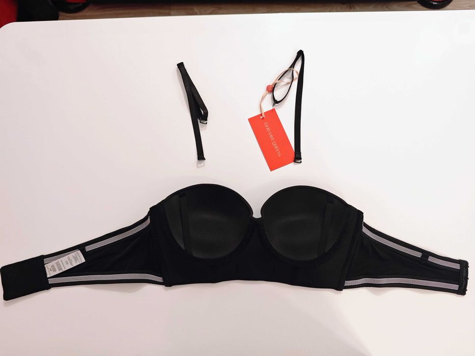 GOD SAVE QUEENS 80B 74 cm Stanik biustonosz bustier bardotka NOWY