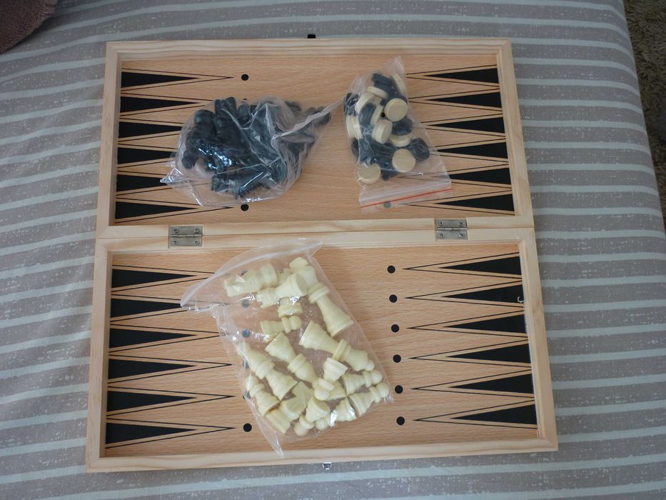 Набір настільних ігор 3 в 1 SP-Sport W7701H шахи, шашки, нарди