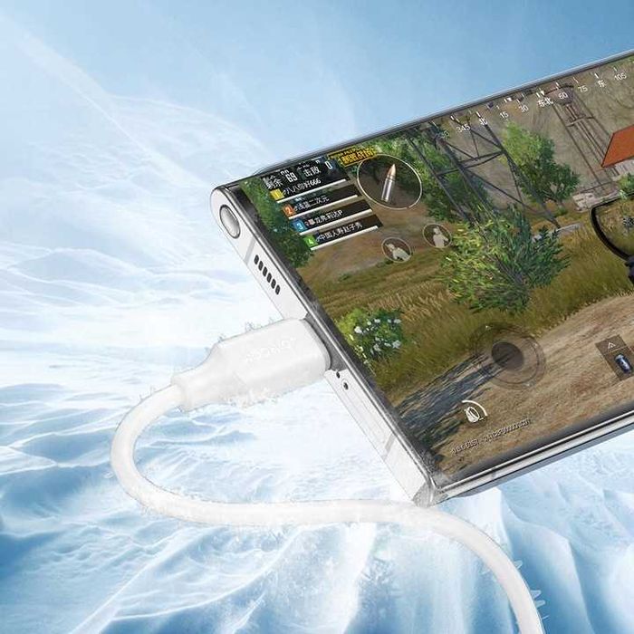 Joyroom kabel USB - USB Typ C 3A krótki 25 cm biały