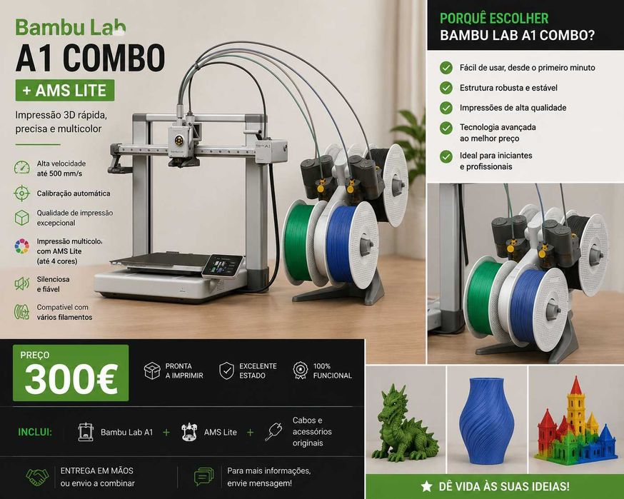 Impressora 3D Bambu Lab A1 Combo - AMS Lite498415910005647360