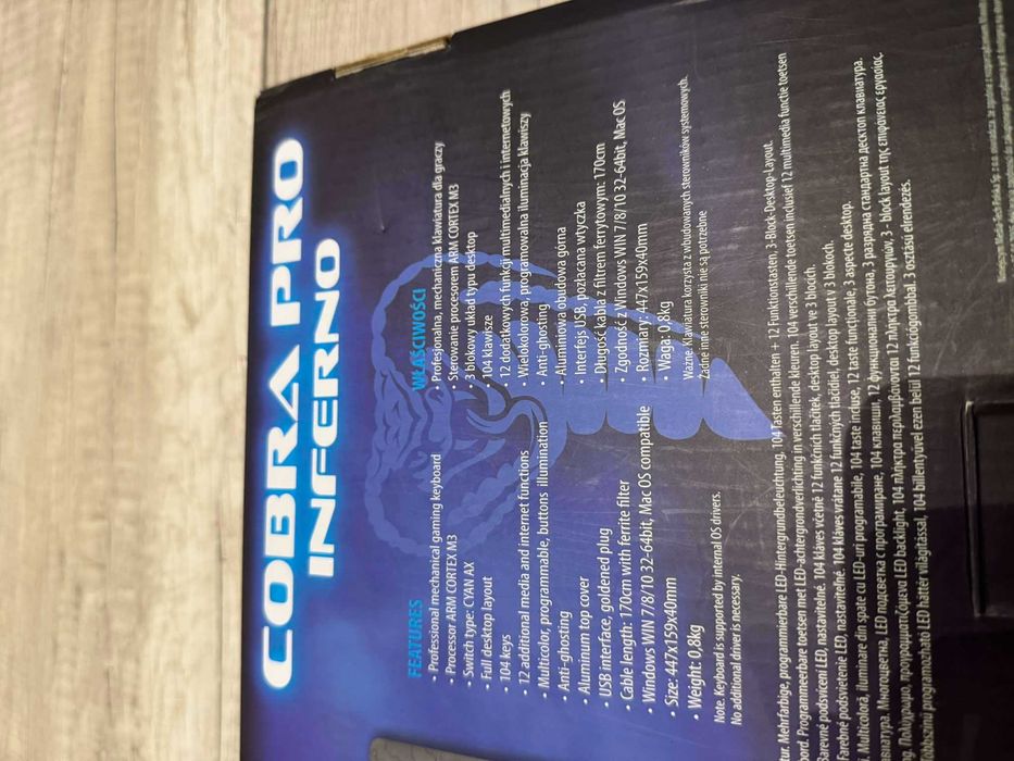 Klawiatura mechaniczna Media-Tech COBRA PRO INFERNO mt1253