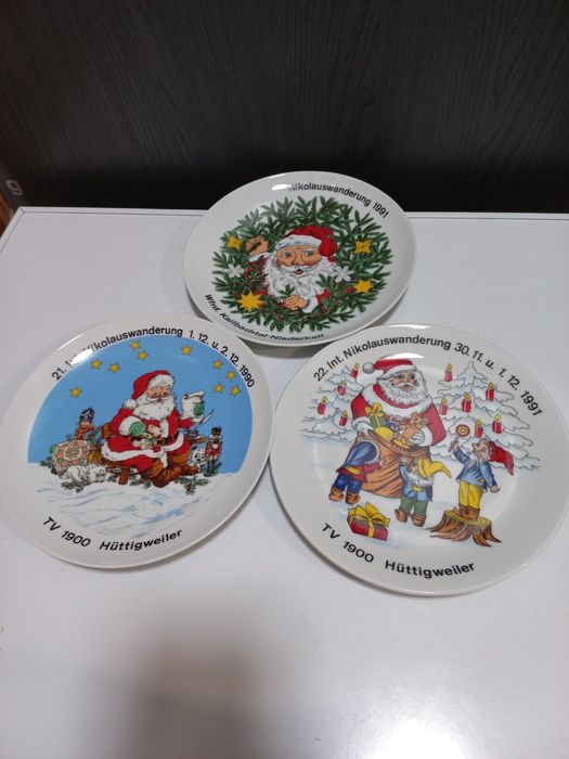 Новогодняя тарелка фарфор Германия