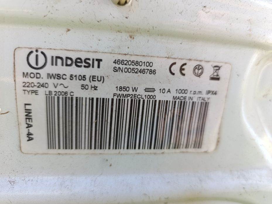 Пральна машина Indesit на запчастини