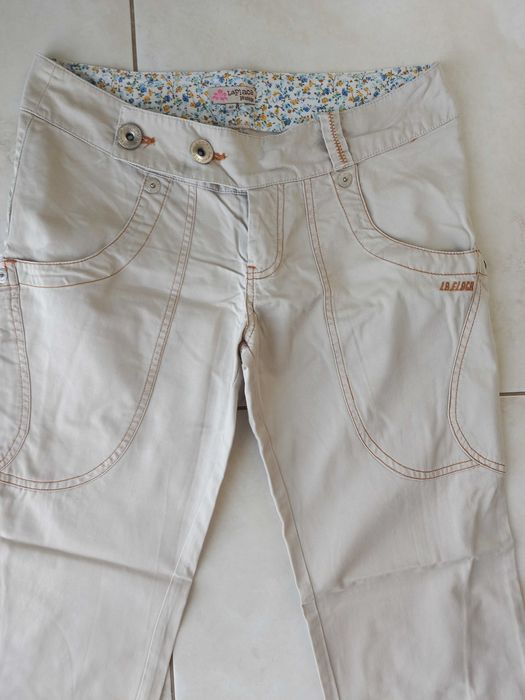 Spodnie z materiału bojówki proste nogawki