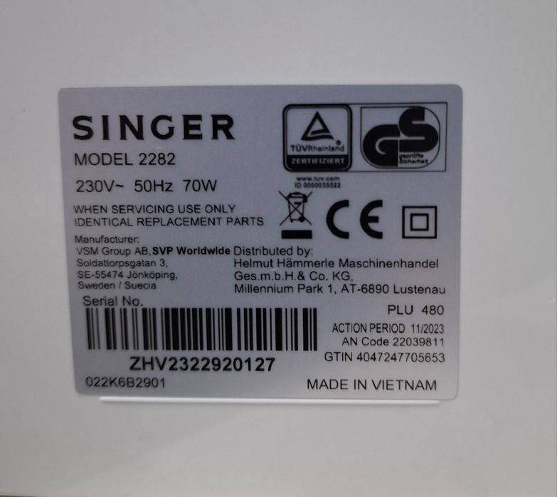 Maquina Costura Singer Tradition 2282 (32 pontos)