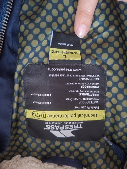 Kurtka męska Trespass – rozmiar L – granatowa, ocieplana