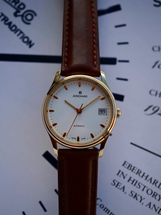 Junghans zegarek automatyczny sygnowany swiss made przeszklony dekiel