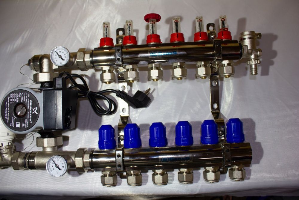 Коллектор и труба для теплого пола. БЕСПЛАТНАЯ ДОСТАВКА ПО УКРАИНЕ!