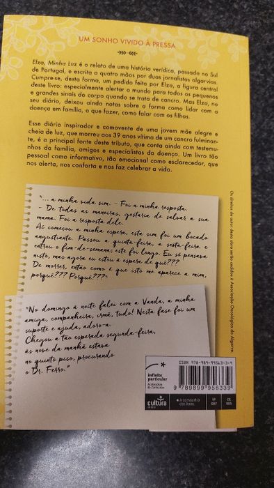 Livro Elza minha luz