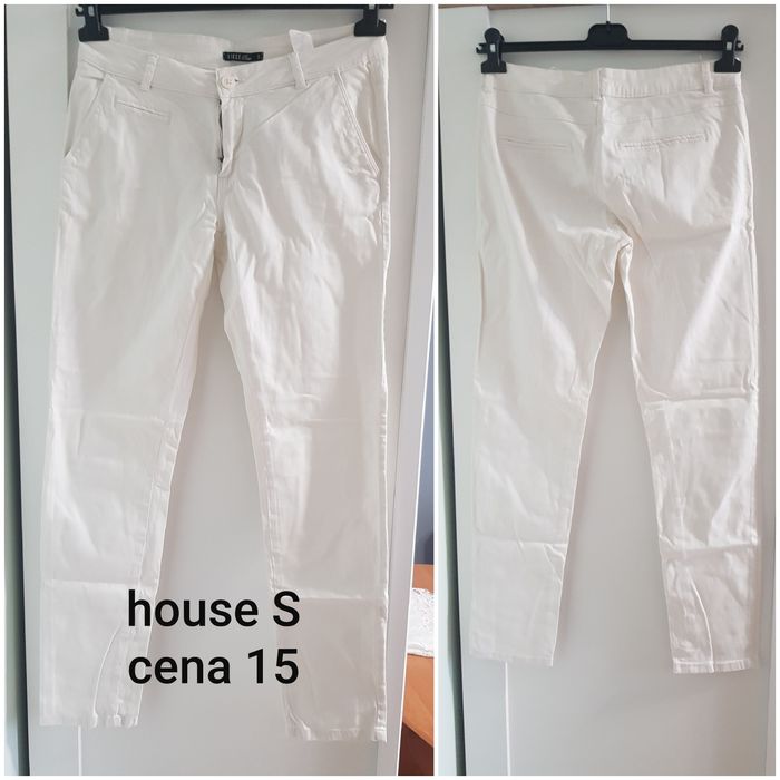 Białe spodnie house
