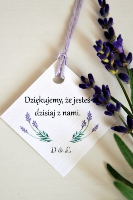 Bilecik do podziękowań dla gości Ślub