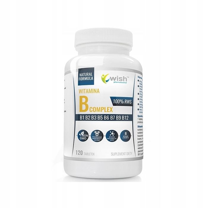 witamina b complex b1 b2 b3 b5 b6 b7 b9 b12 120szt