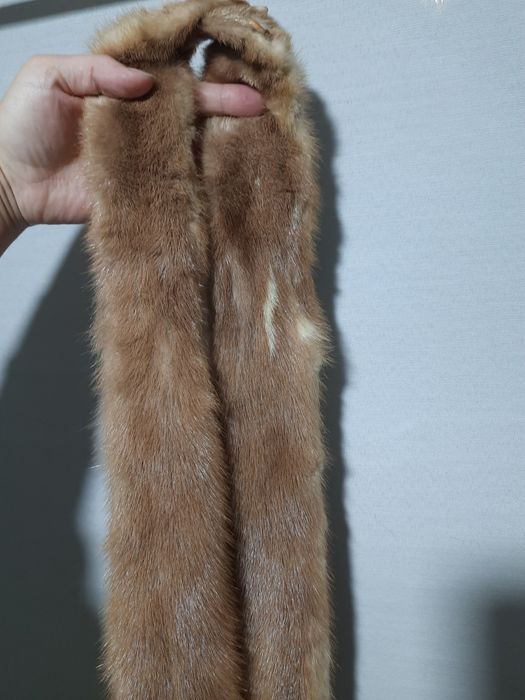 Шкурка норки золотистий беж натуральний колір  2 шт