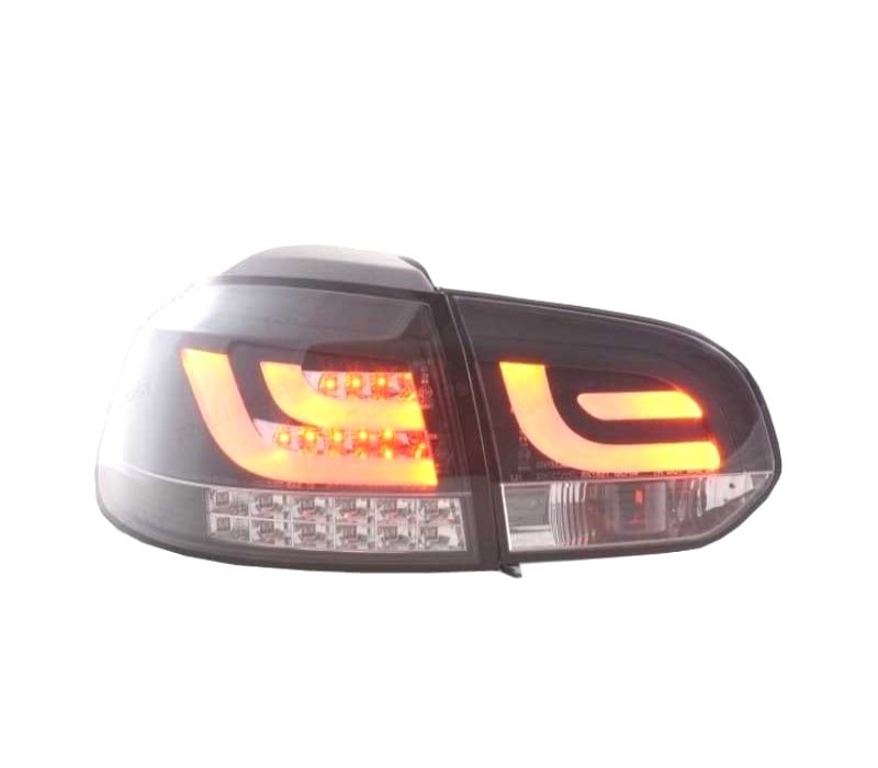 FARÓIS VOLKSWAGEN VW GOLF 6 08-12 LED FUNDO PRETO CROMADO