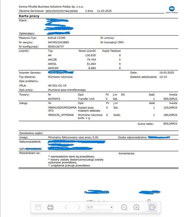Konica Minolta C3350 – sprawna, po konserwacji