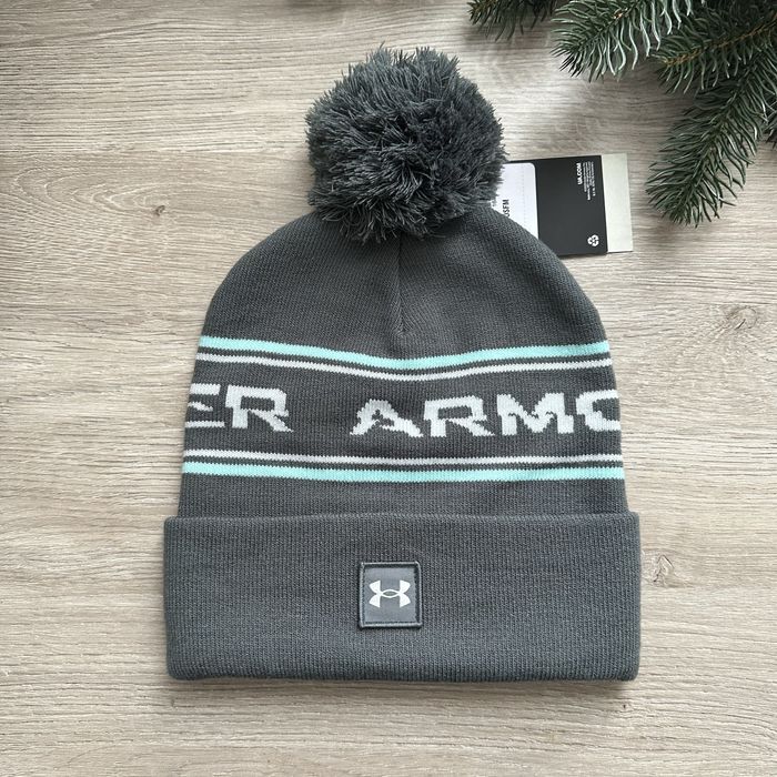 Шапка Under Armour Mens Halftime Pom Beanie Grey нова оригінал