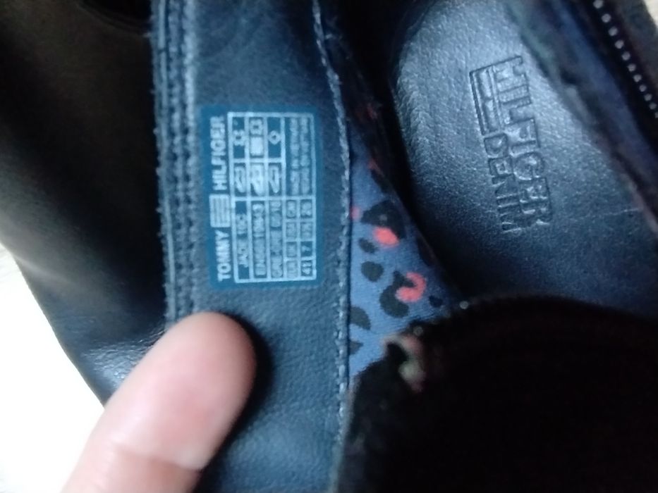 Skórzane botki damskie Tommy Hilfiger rozm 41