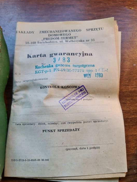 Kuchenka gazowa turystyczna kgt-p-1
