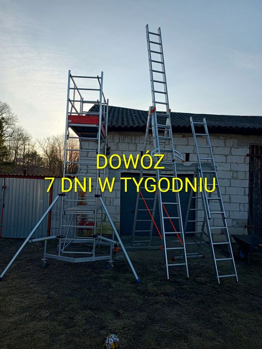 Wynajmę drabina zasięg 9,3 m ,rusztowanie 5,0 m