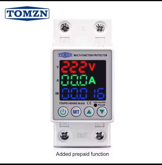 Реле контролю напруги TOMZN TOVPD1-63VAE