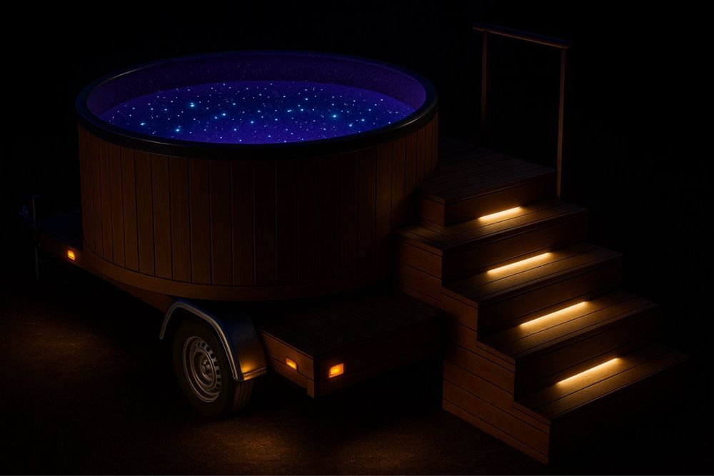 Чан на колесах! Чан на дровах! Мобільна купіль! Перевізний чан!