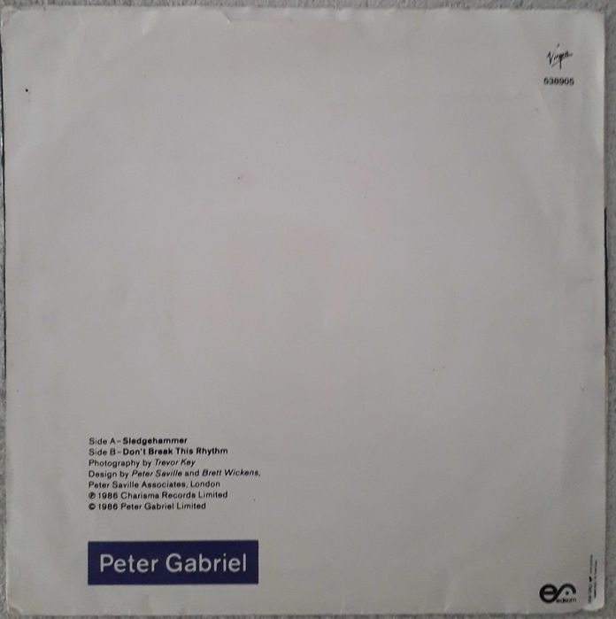 Peter Gabriel single "Sledgehammer"