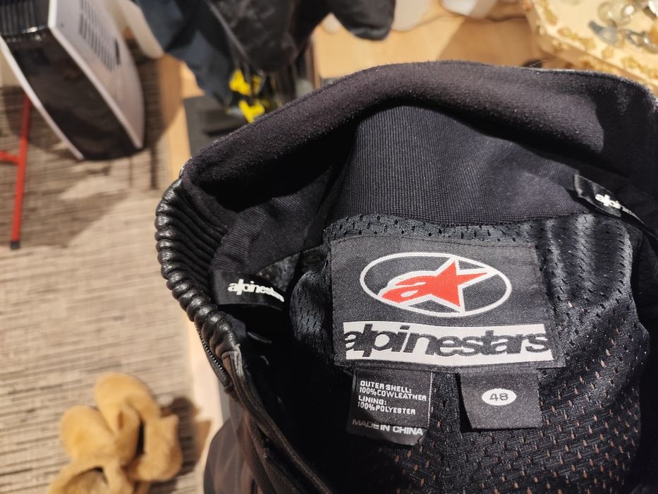 Calças moto pele Alpinestars homem tam. 48