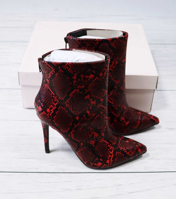 Nowe botki wężowe JustFab 'Annabella' r. 38.5