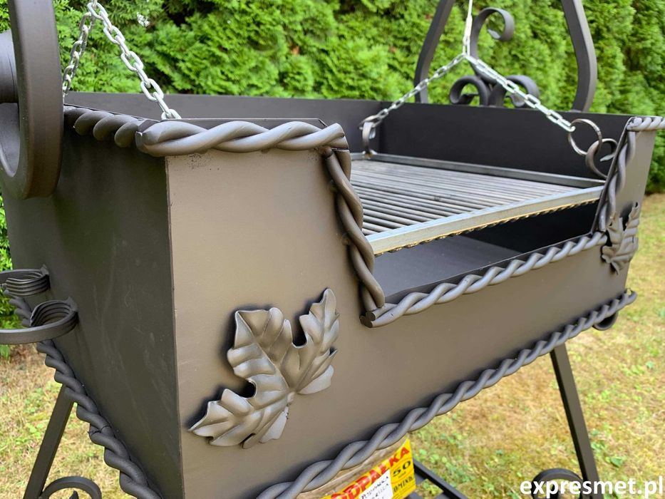 RĘCZNIE KUTY ZESTAW KOMINKOWY 5 elementów  do kominka grila pieca Kowa