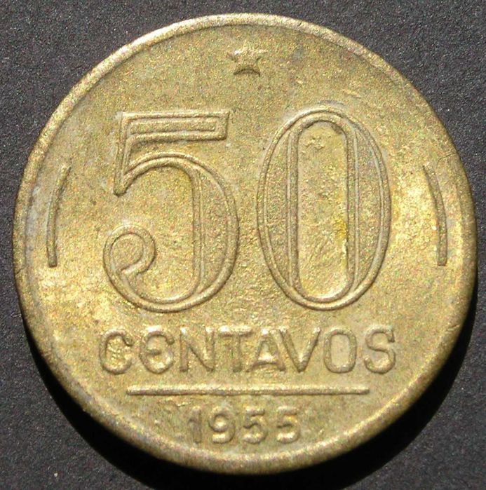 Brazylia 50 centavos 1955 - prezydent DUTRA