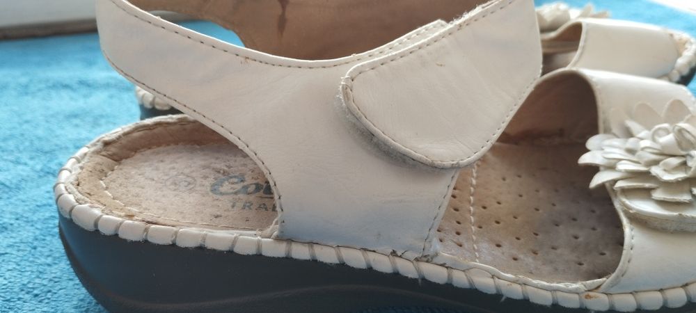 Sandały damskie letnie rozmiar 37 białe