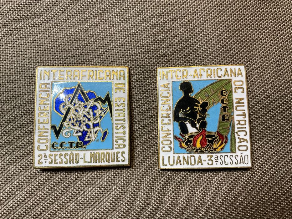 Pins crachás raros Conferencias Interafricanas L.Marques e Luanda