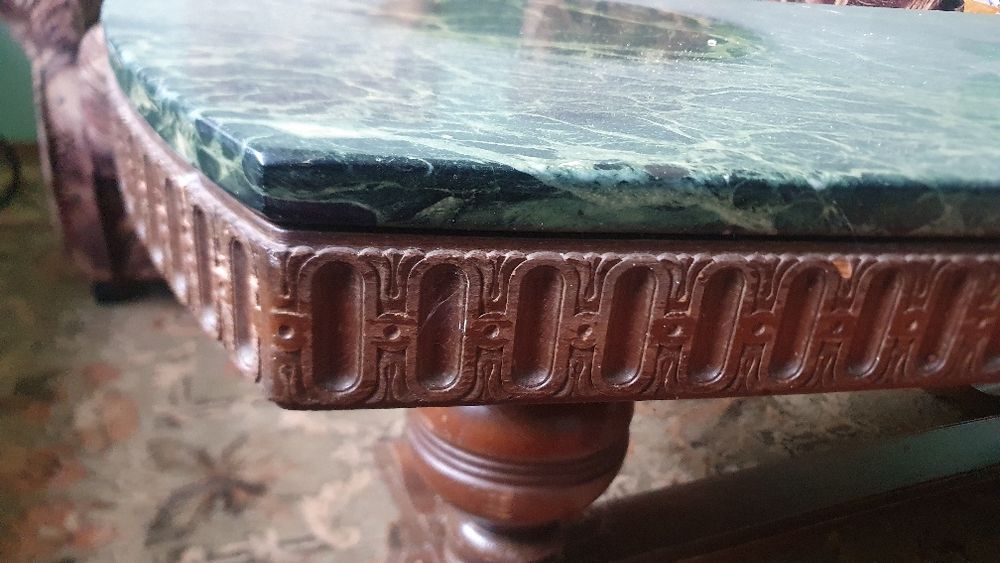 Ława z blatem z marmuru antyk