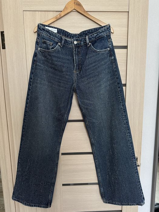 Zara relaxed MID-RISE TRF sparkle jeans