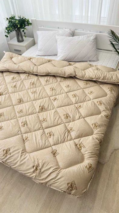 Ковдра ДВУСПАЛЬНА ОВЧИНА ШЕРСТЬ Pure Wool , La Bella Зимова, тепленька